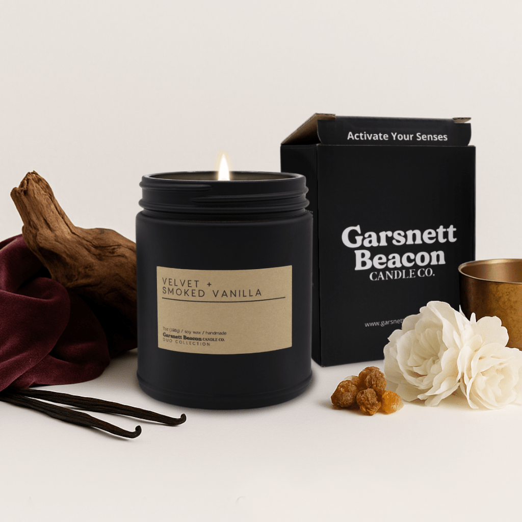 Velvet + Smoked Vanilla OUT LOUD DUO Candles | Garsnett Beacon