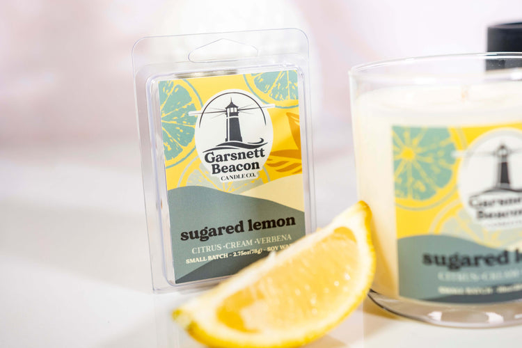 Sugared Lemon Wax Melts - Citrus, Cream, Verbena Scent