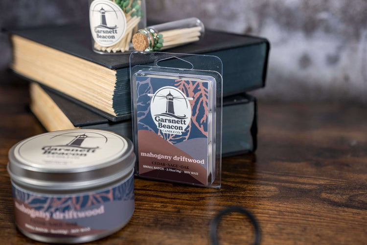 Mahogany Driftwood Wax Melts - Cedar, Sage, Oak Scent