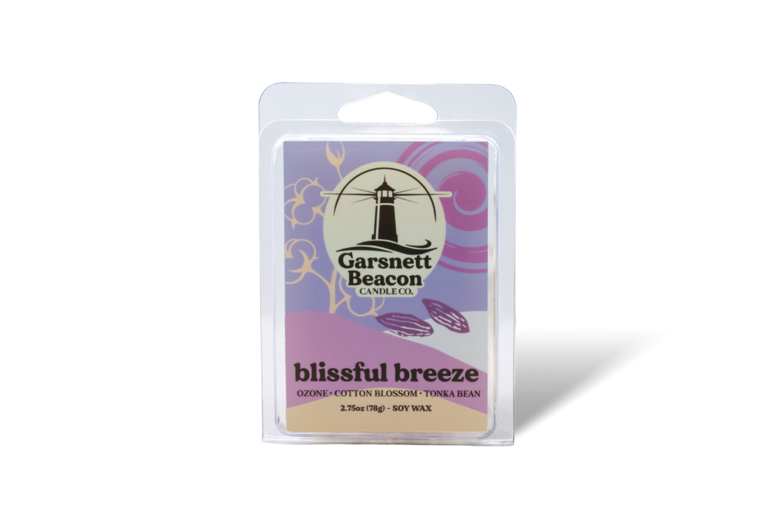 Blissful Breeze Wax Melts - Ozone, Cotton Blossom, Tonka Bean Scent