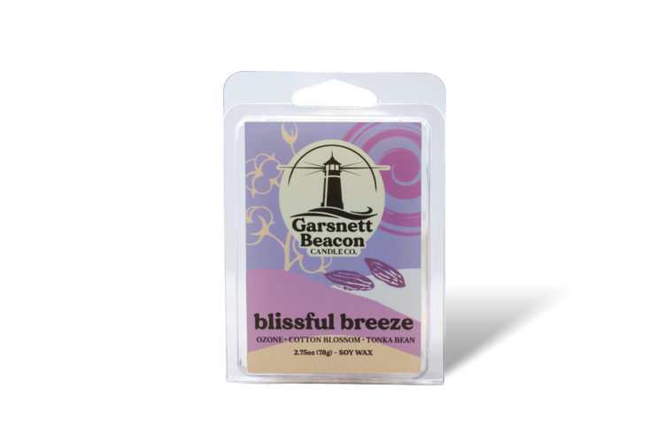 Blissful Breeze Wax Melts - Ozone, Cotton Blossom, Tonka Bean Scent