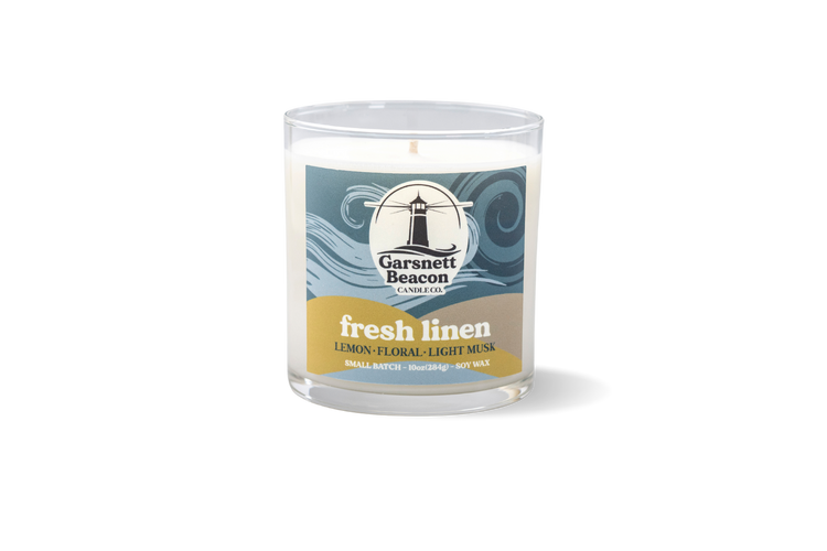 Fresh Linen Candle - Lemon, Clean Cotton Scent