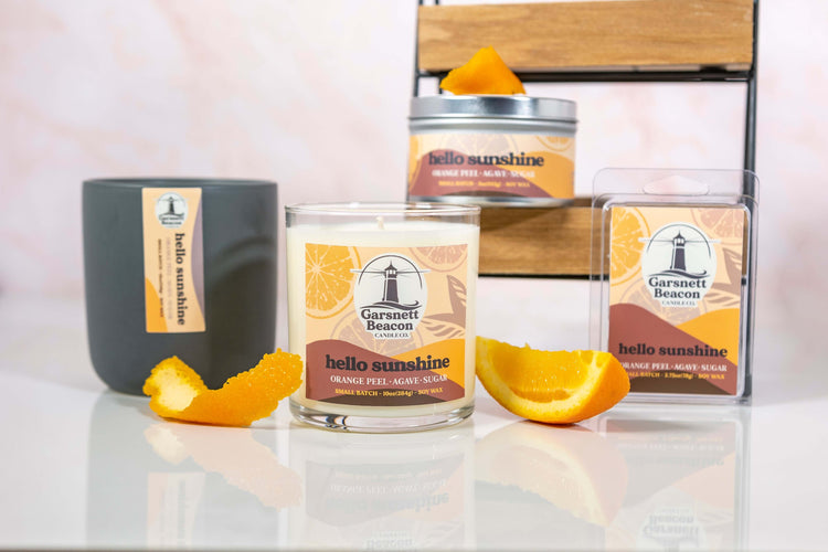 Hello Sunshine Wax Melts - Citrus Orange Peel, Agave, Sugar Scent